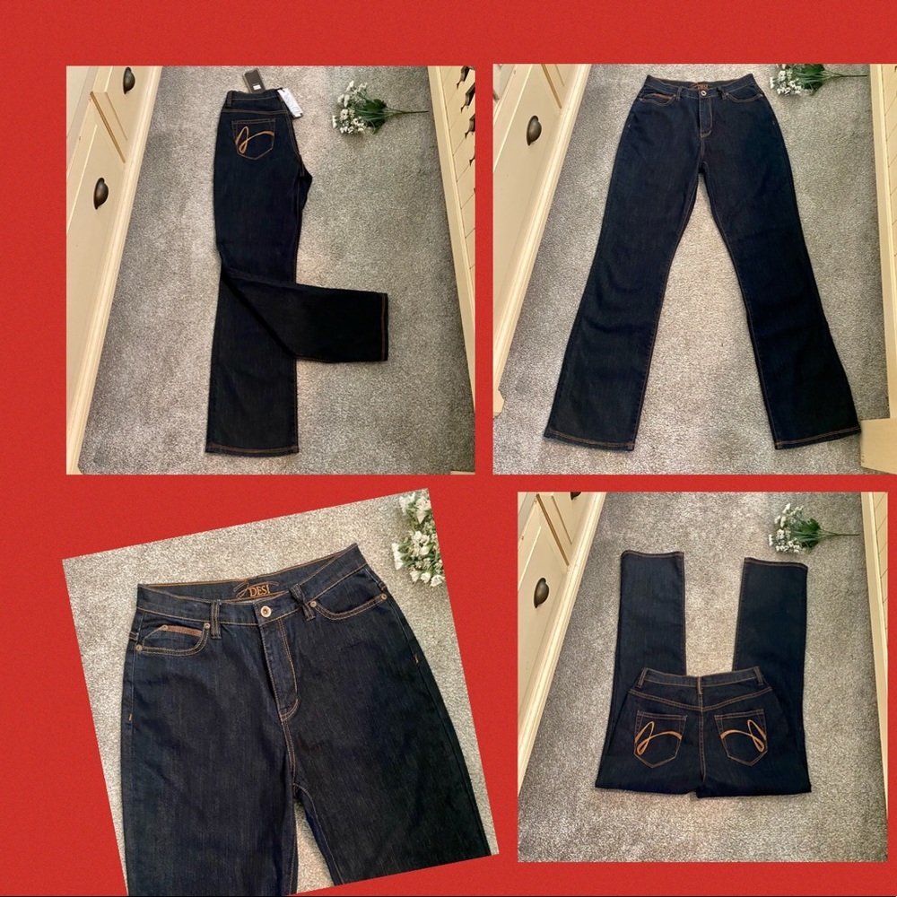 Desi darling dark denim straight jeans!